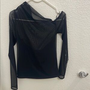 Abercrombie Asymmetrical Mesh Long Sleeve